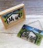 Handmade Fused Glass Nativity Scene Picture or Free Standing Wooden Frame - Image 2