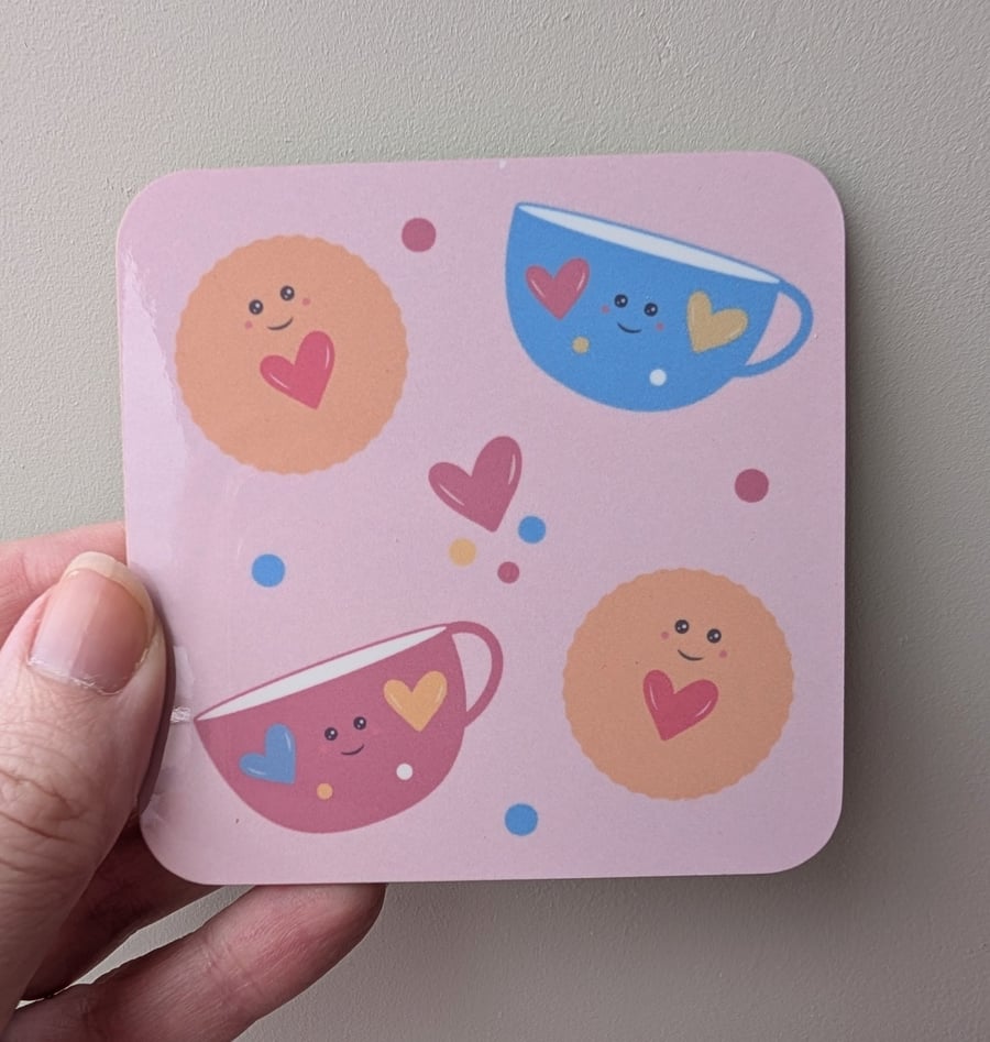 Tea and biscuits coaster