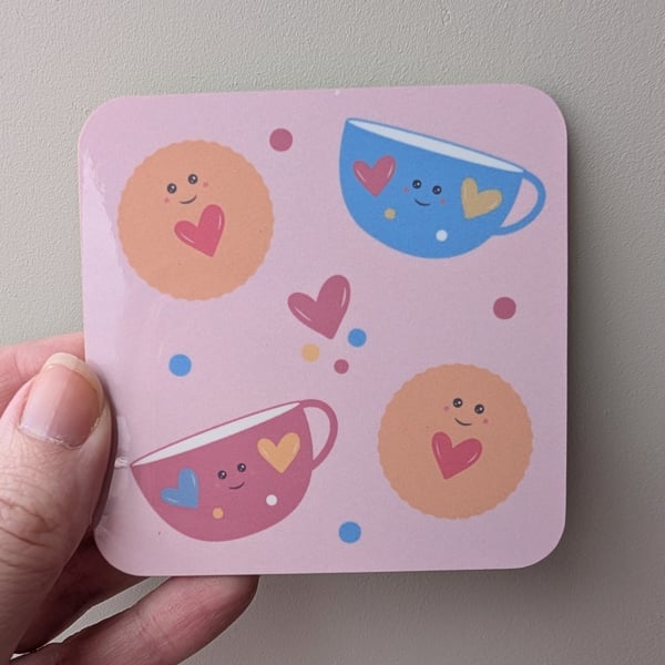 Tea and biscuits coaster