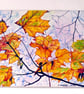 Autumn Leaves Modern Botanical Oil Painting  Autumn Colours  Canvas Artwork - Image 8