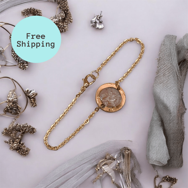 Strawberry Quartz Copper Geode Bracelet - Free Postage