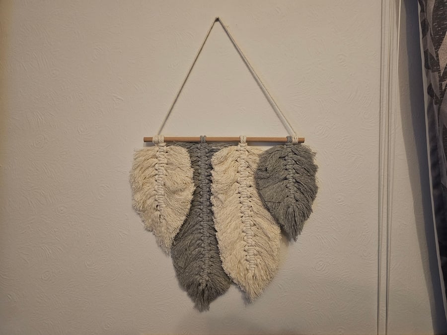 Feather wall hanging macrame Folksy