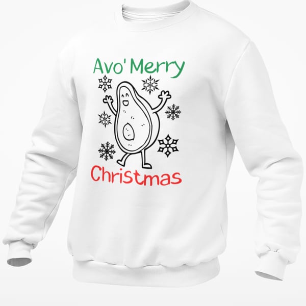 Avo Merry Christmas JUMPER - Funny novelty Christmas Pullover