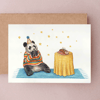 Panda Birthday Card - Caterpillar Cake Birthday Card, Panda Bear Card