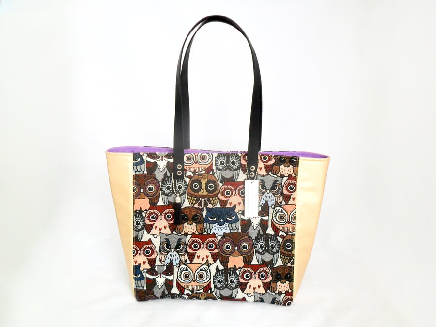 Tote bag with owls. Sale!