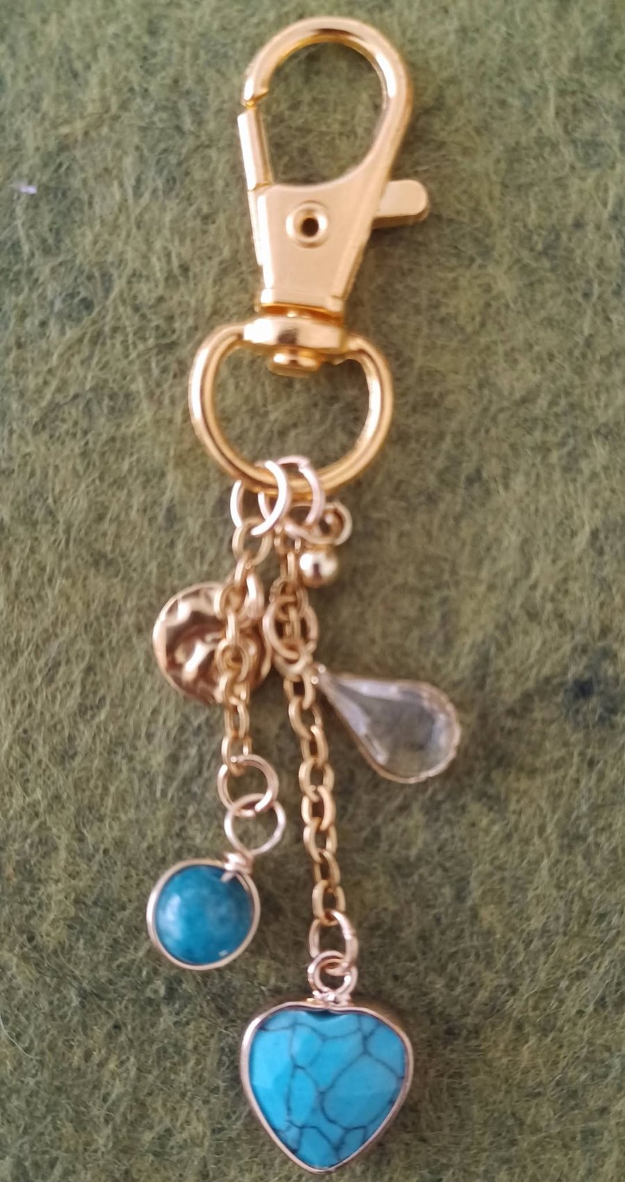 Handmade Turquoise Bag Charm