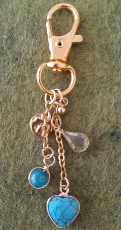 Handmade Turquoise Bag Charm