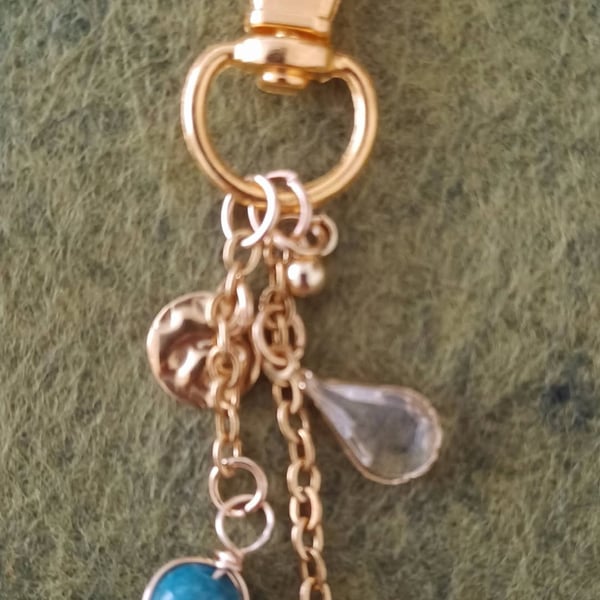 Handmade Turquoise Bag Charm