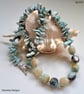 Designer Larimar & Amazonite Sterling Silver Necklace  - Image 5