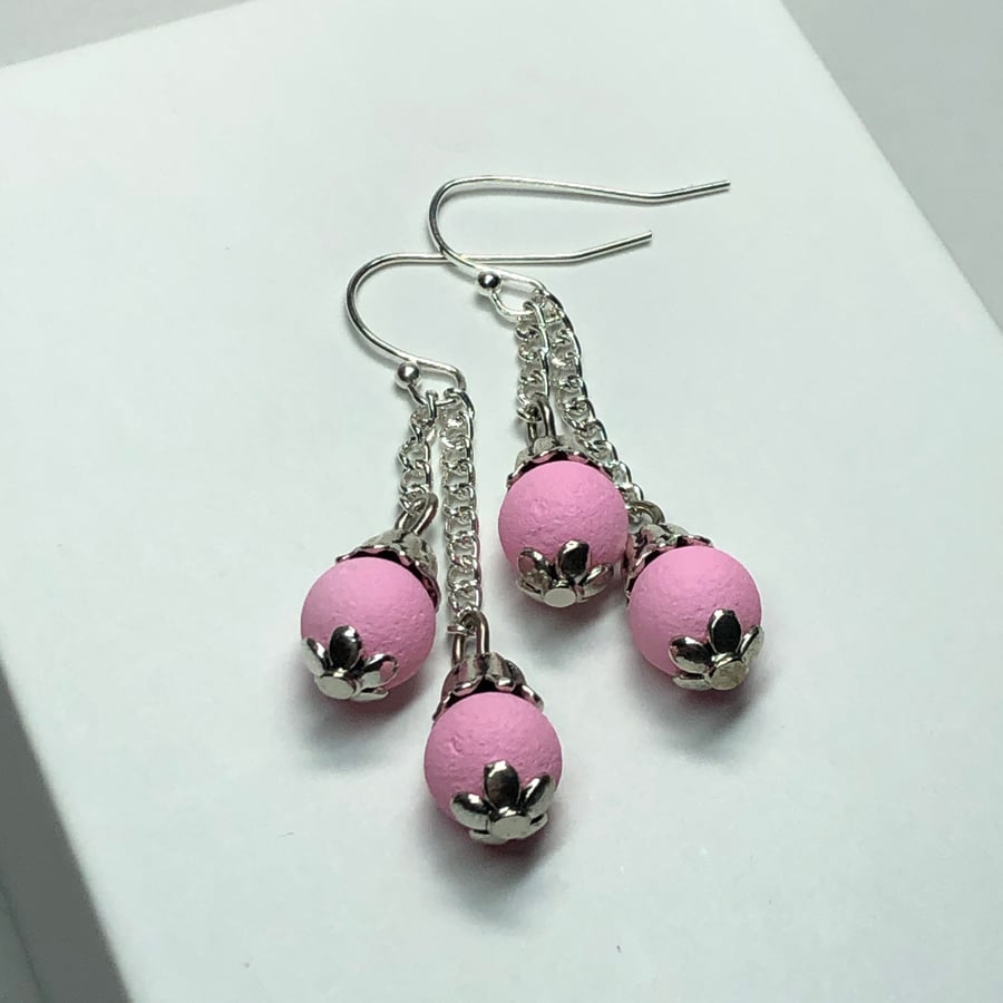 Stone cheap chain earrings