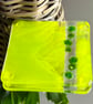 Handmade fused glass coasters 