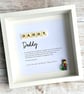 Dad Daddy Scrabble Minifigures Frame Personalised 