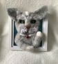 Needle felted kitty in frame - Image 3