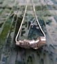 Silver birch bark scroll pendant - textured recycled silver - Image 9