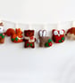 Felt Christmas Woodland Garland. Handmade set of 8 felt decorations. - Image 2
