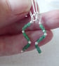 Unique Sterling Silver and Emerald Earrings  - Image 9