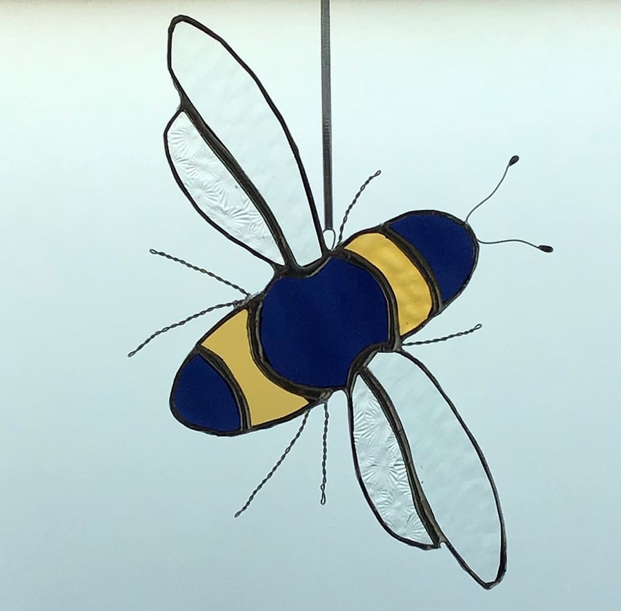 Stained Glass Bee hanging