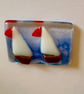 Handmade fused glass coastal card - Image 3