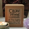 Unscented Soya Tea lights, Handmade, Unscented, Box 16, Vegan friendly