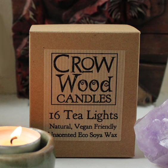  Tea lights, Eco, Soya Wax, Vegan friendly