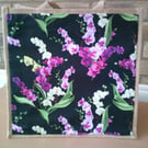 Medium Jute Bag with Orchids Pocket