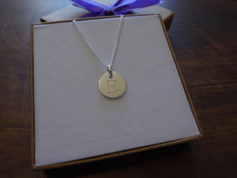 Dainty Silver Initial Charm