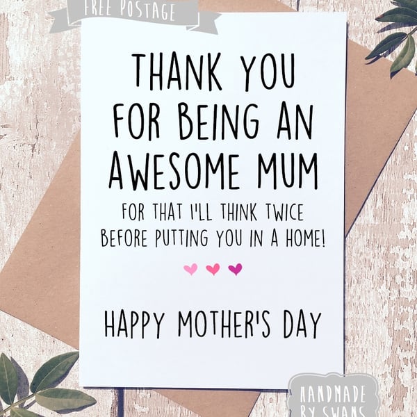 Mother's day card - Chose you a home
