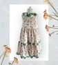 Midi Length Tiered Swing Dress with Apple Blossom Print. Age 4-6yrs - Image 4