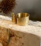 Sculptural Textured Brass Ring - Adjustable Contemporary Statement Ring - Image 5