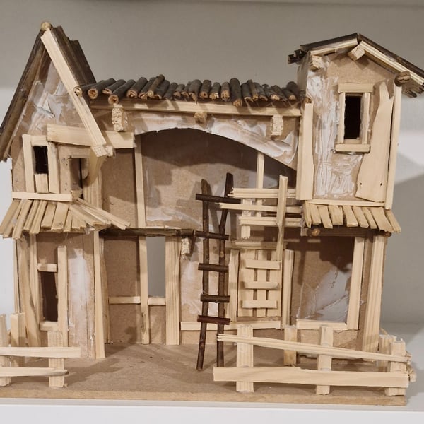 Wooden Christmas Nativity Stable,Manger 