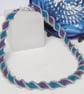 Purple and Teal Spiral Rope Necklace