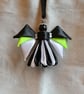 Ribbon Angel - Black White & Green - Image 2