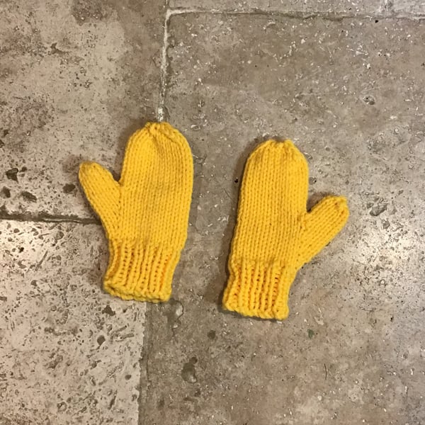 Sunshine Yellow Toddler Mittens 