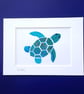 Multicoloured batik 'Turtle' fabric picture - 7x5 inches including mount - Image 2