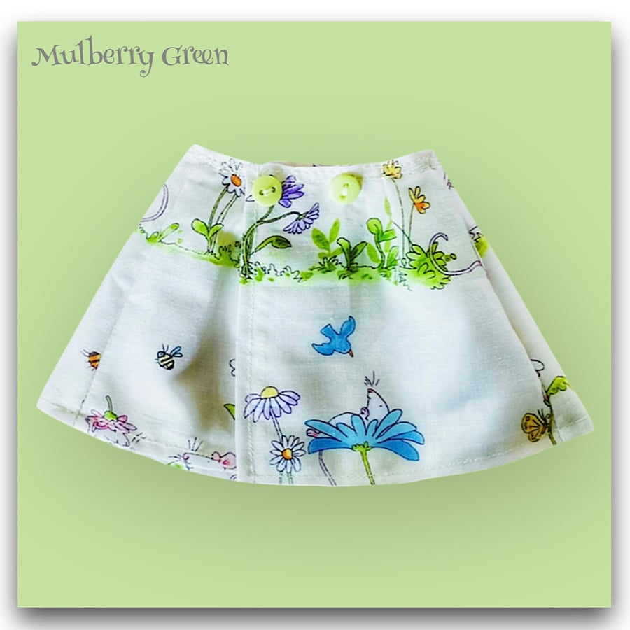 Reduced - Springtime Mice Wrapover Skirt