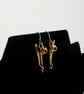 Dainty daffodil dangle earrings - Image 1