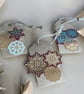 Set of Six Snowflake Christmas Gift Tags - Image 3