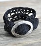 Lace Cuff with Vintage Buckle in Your Chosen Color - MADE TO ORDER