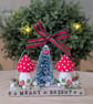 Handmade Wooden Toadstool Christmas Decoration  - Image 3