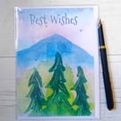Blue Mountains birthday card. Greetings card. Blank card.