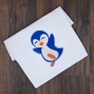 Personalised Embroidered Penguin Kids T-Shirt - Custom Name Happy Penguin Tee