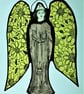Contemporary Stained Glass - Sunflower Guardian Angel 