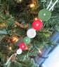 Set of Three Festive Button Dangle Christmas Tree Decorations - Image 2