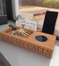 Oak Wireless Charging Desk Organiser – Personalised Valet Tray - Image 5