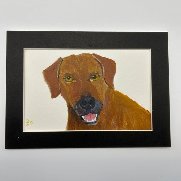 Original painting 5x7" dog portrait 