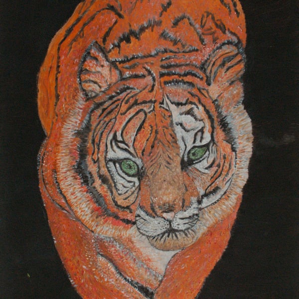 Original acrylic tiger painting
