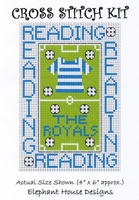 Reading The Royals Cross Stitch Kit Size 4" x 6" Full Kit