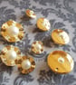 28mm 44L Gold & Sprayed pearl Button - Image 4