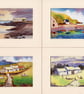 Set of 4 Watercolour Prints in 8 x 6 '' Mounts, Scenes of Pembrokeshire. - Image 1