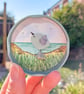 Handmade Seagull Fridge Magnet, Mini Sea Glass Watercolour Sustainable Art - Image 1